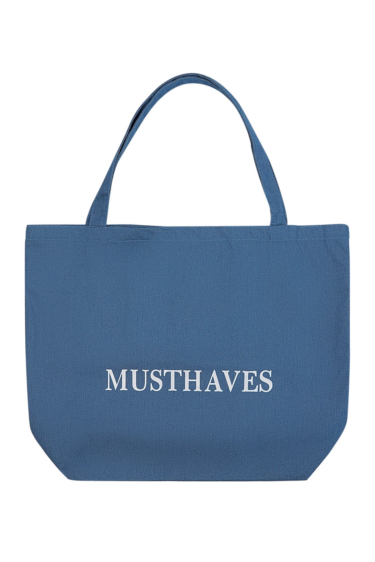 Denim shopper - musthave blauw