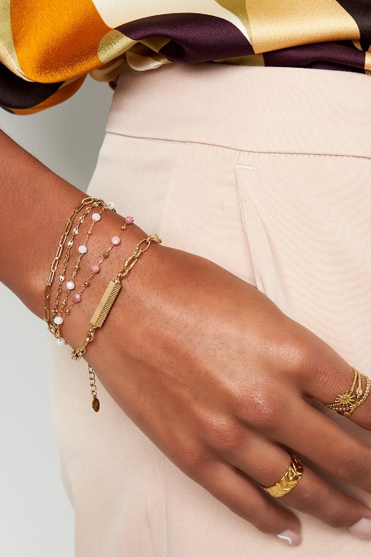 Armband schakel met bedel