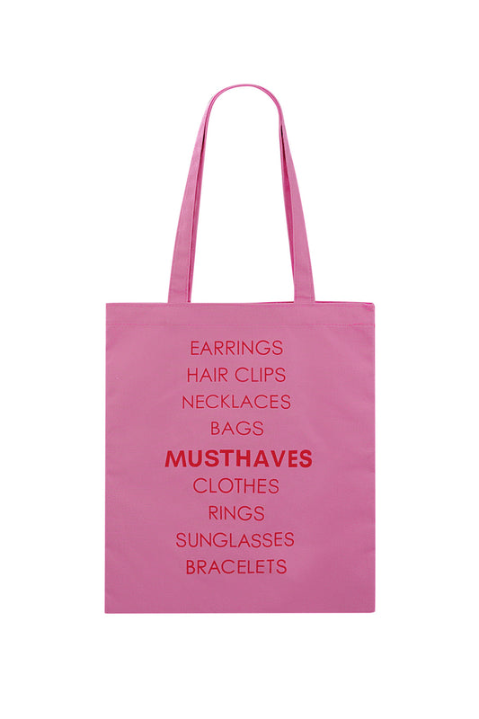 Canvas shopper - musthaves roze