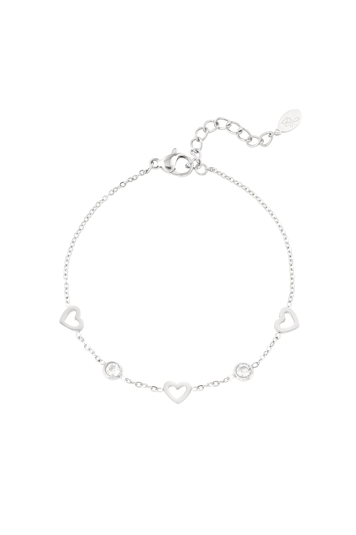 Armband met hart en diamanten