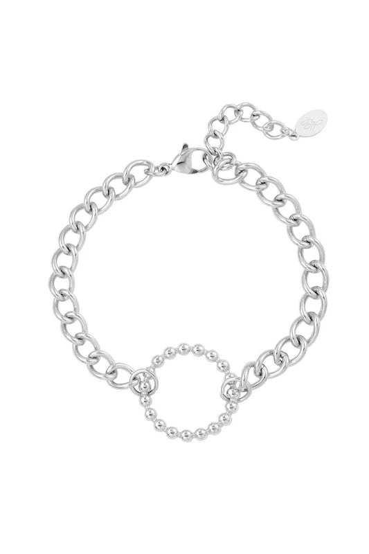 Armband schakel met cirkel